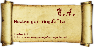 Neuberger Angéla névjegykártya
